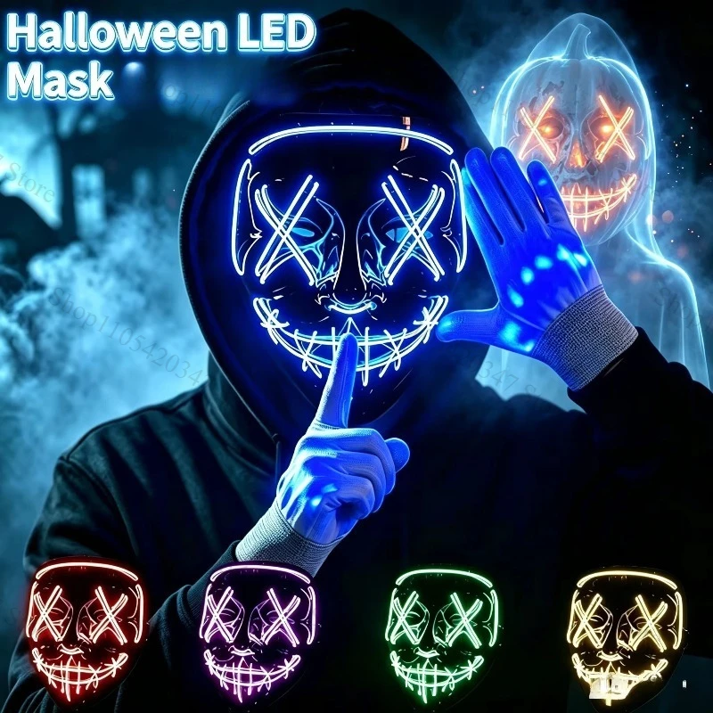 2026 Halloween Party Supplies  - Led Purge Mask Halloween ulasan dan harga
