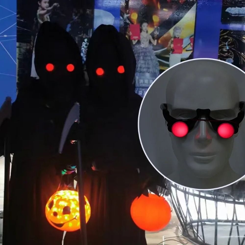 E9 Halloween Horror Red Eye Gl - Glow In The Dark Party Glasses ulasan dan harga
