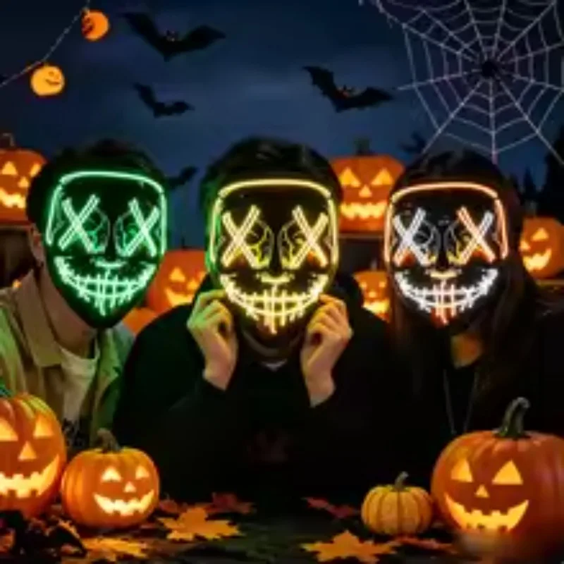 2026 Wireless Neon LED Purge M - Led Purge Mask Halloween ulasan dan harga