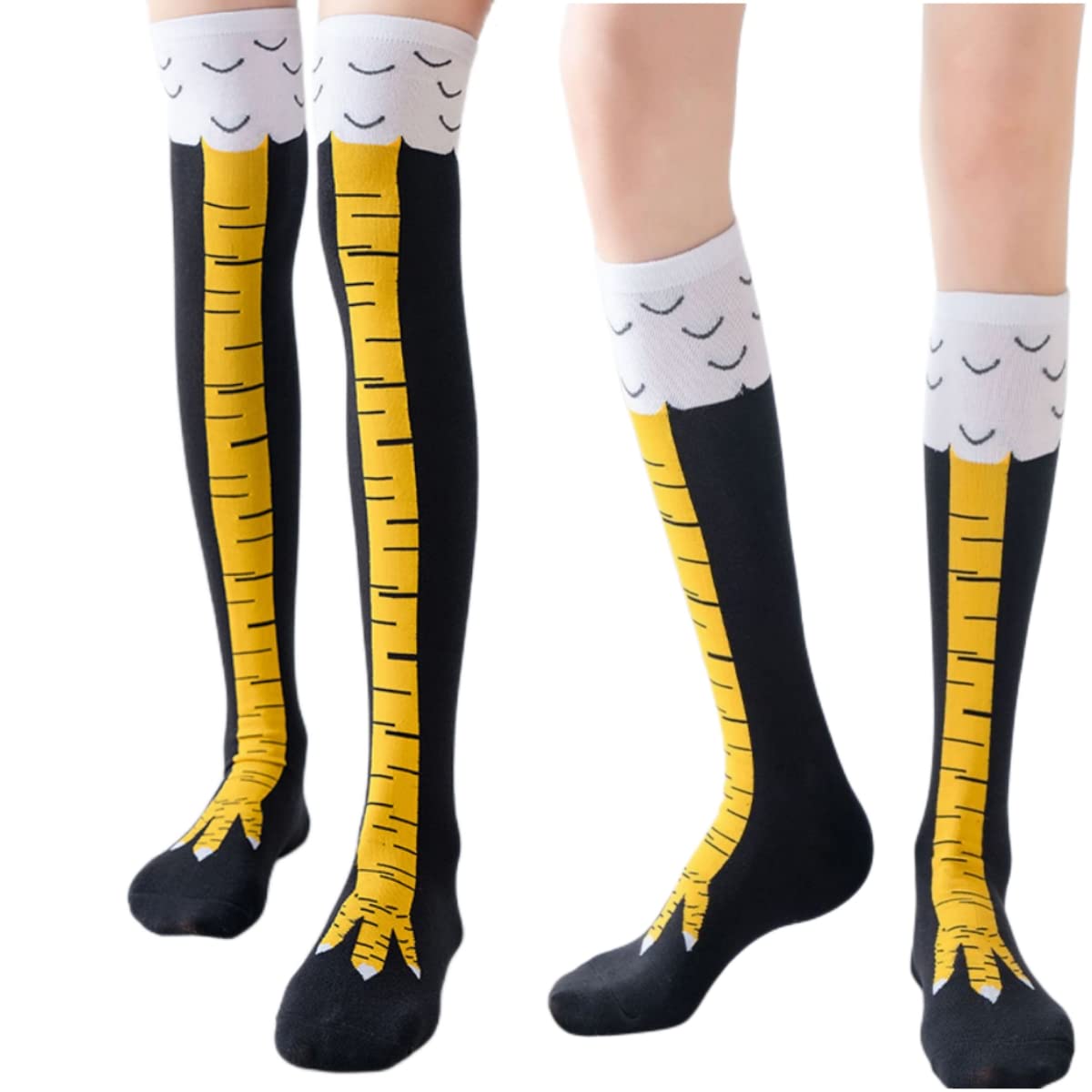 1/2pairs Chicken Feet Print Th - Funny Chicken Leg Socks ulasan dan harga