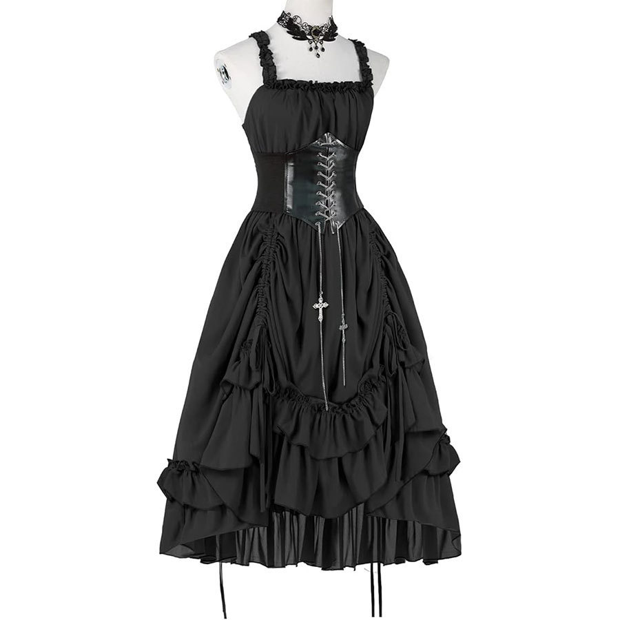 Women Gothic Dress Corset Slip - Medieval Renaissance Dress Women ulasan dan harga