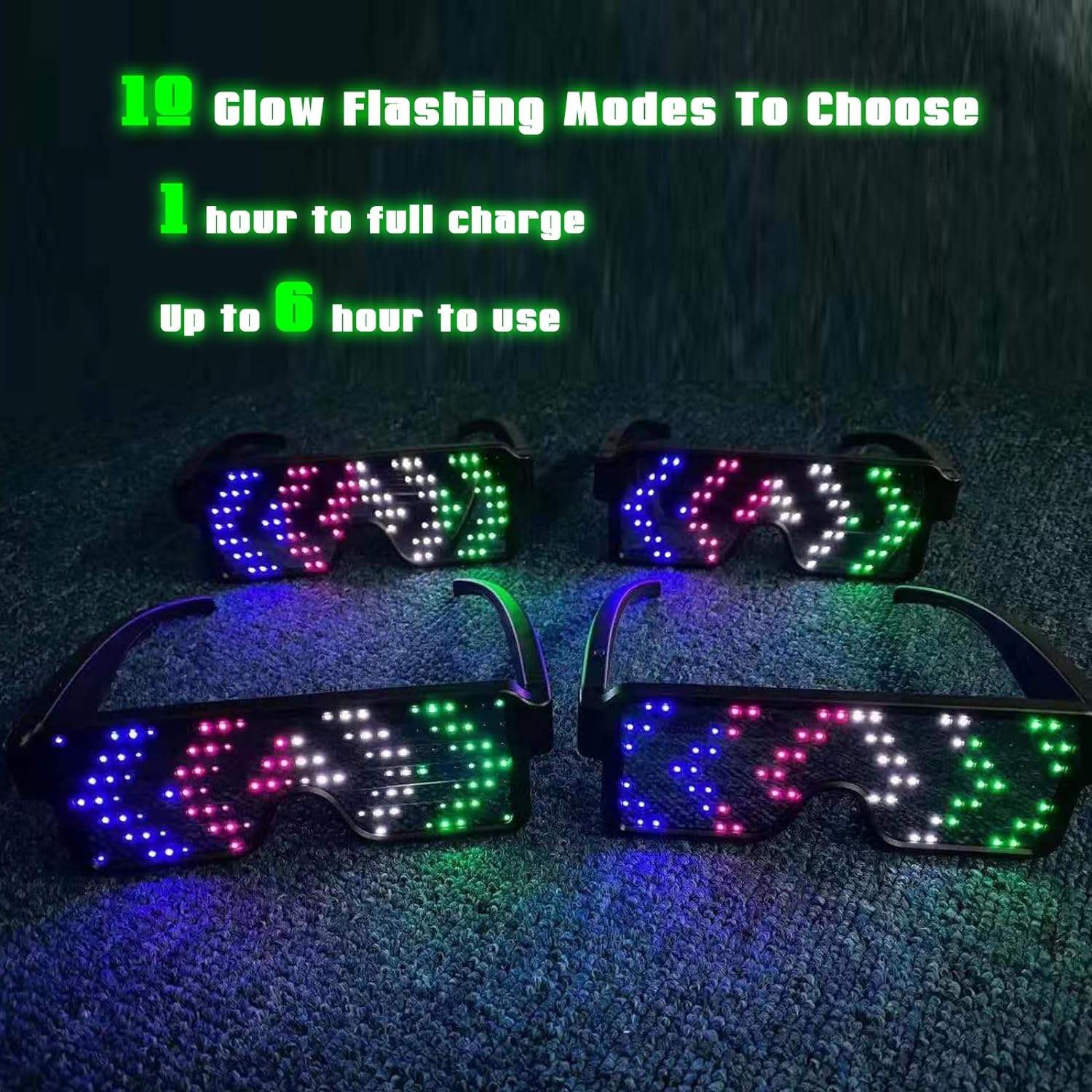 LED Glasses Light Up Dynamic P - Glow In The Dark Party Glasses ulasan dan harga