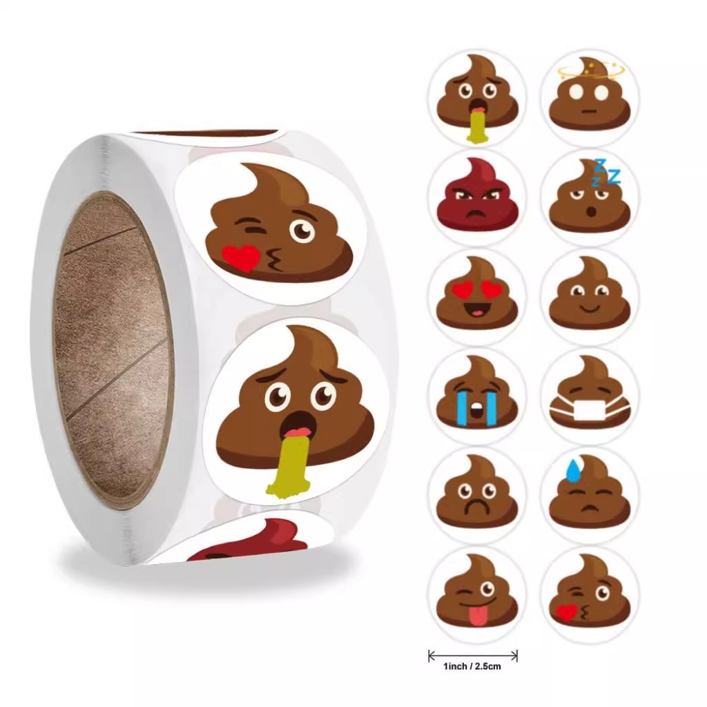100-500pcs Funny Poop Cartoon  - Prank Toys ulasan dan harga