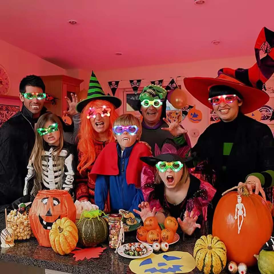 10/20/30/40/50 Pcs LED Light U - Glow In The Dark Party Glasses ulasan dan harga