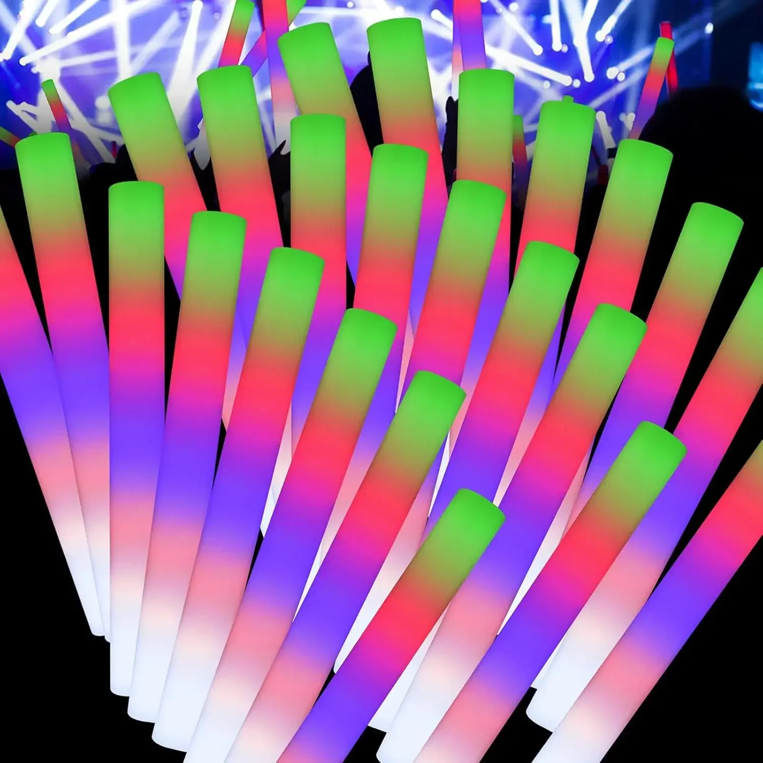 2Z-50PCS Led Foam Glow Sticks  - Flashing Led Foam Sticks Party ulasan dan harga