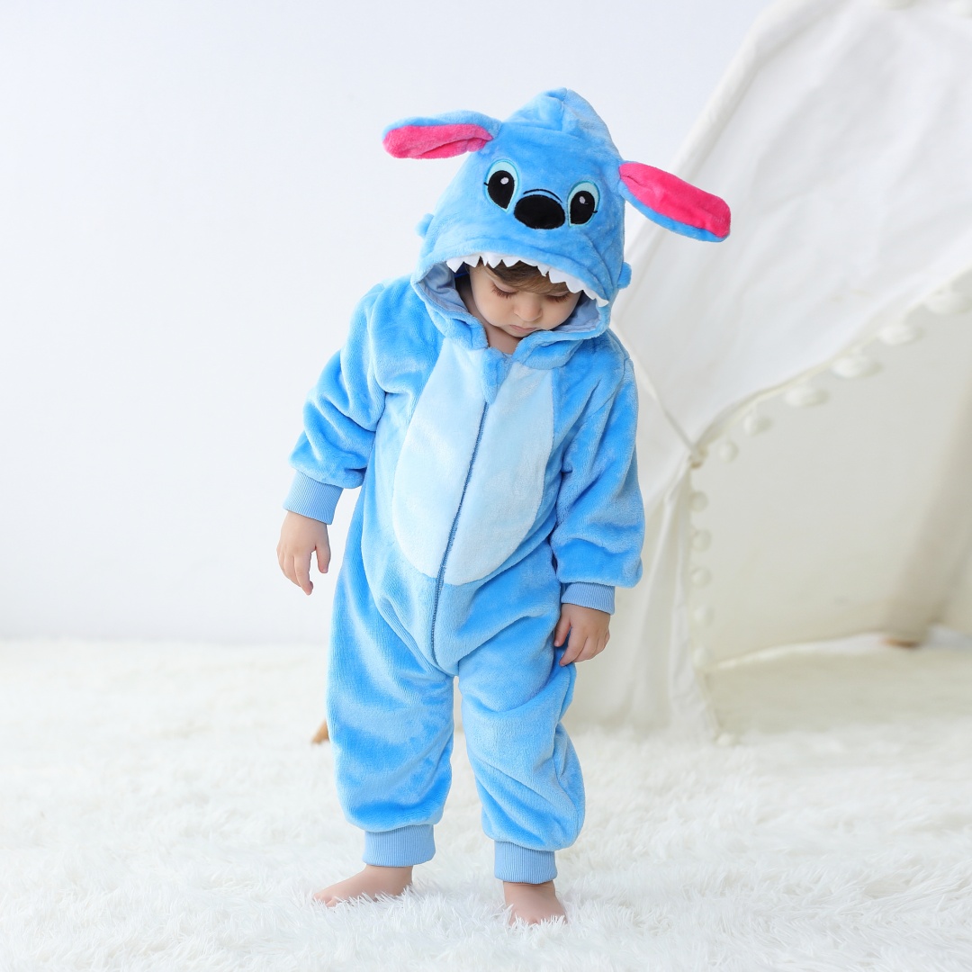 Baby Kigurumi Stitch Cartoon R - Spiderman Jumpsuit Kids ulasan dan harga