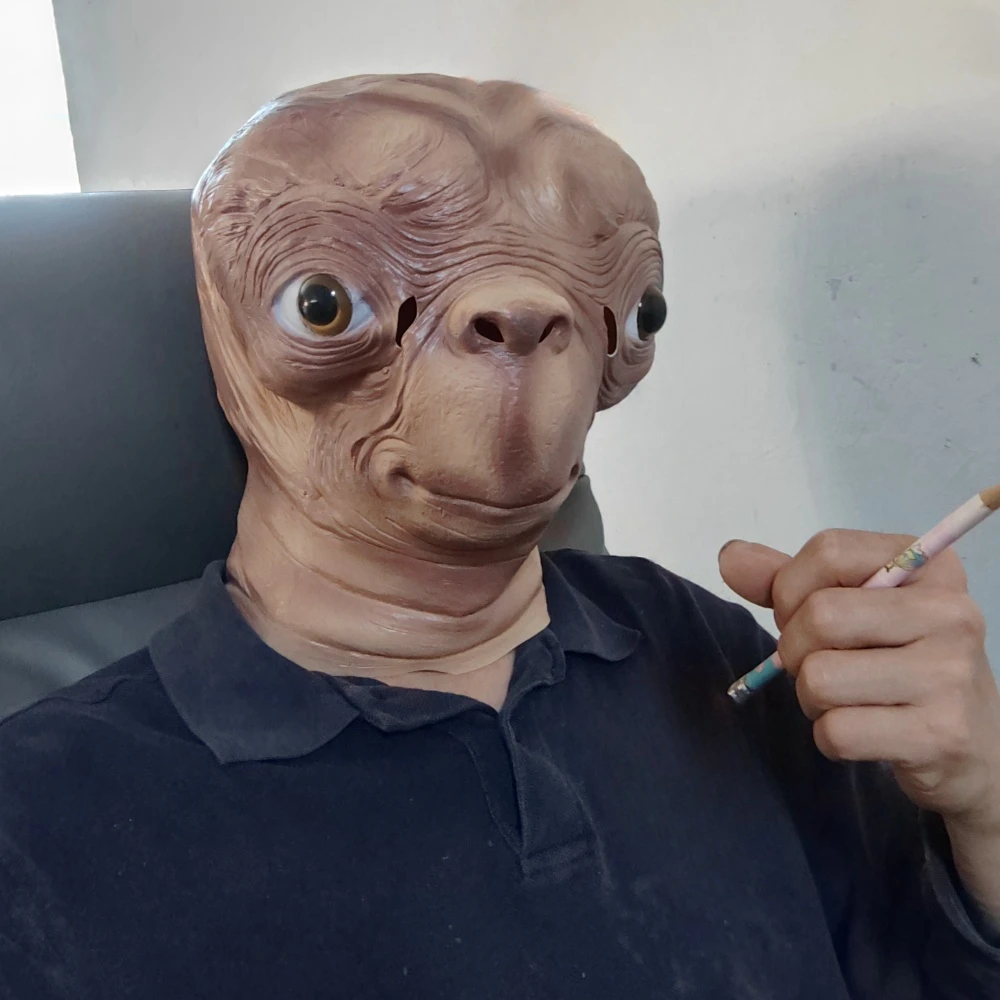 The Extra-Terrestrial Cosplay  - Latex Alien Mask Realistic ulasan dan harga