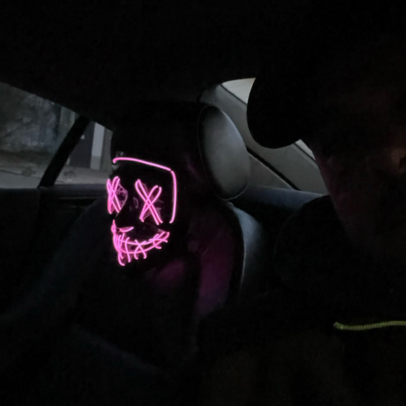 Wireless LED Mask Halloween Pa - Led Purge Mask Halloween ulasan dan harga