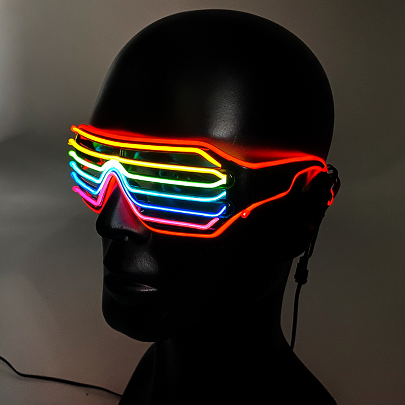 Fluorescent Colorful Glowing G - Glow In The Dark Party Glasses ulasan dan harga