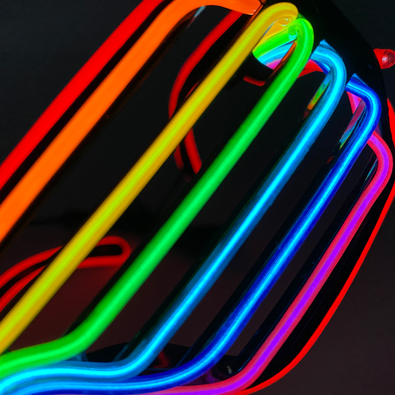 Fluorescent Colorful Glowing G - Glow In The Dark Party Glasses ulasan dan harga