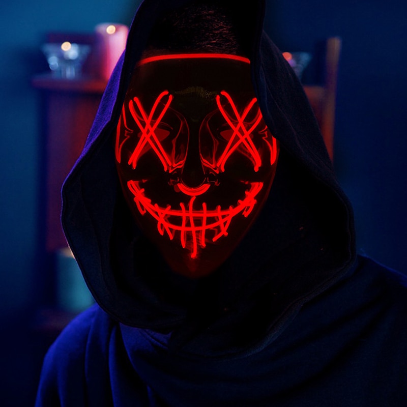 Halloween Neon Led Purge Mask  - Led Purge Mask Halloween ulasan dan harga